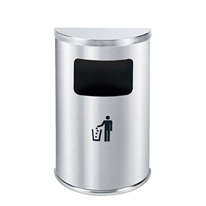 Thùng rác Inox hình bán nguyệt