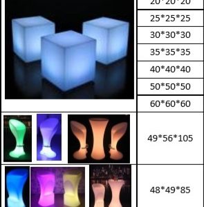 GHẾ LED 7 màu -BAR CHAIR